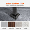 VEVOR Handrails for Outdoor Steps, Fit 4 or 5 Steps Outdoor Stair Railing, Arch#4 Wrought Iron Handrail, Flexible Porch Railing, Black Transitional Handrails for Concrete Steps or Wooden Stairs