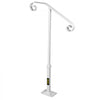 VEVOR Single Post Handrail White Wrought Iron Post Mount Step Grab Supports Fits 1 or 2 Steps Grab Rail Single Post Railing