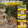 VEVOR Single Post Handrail Wrought Iron Post Mount Step Grab Supports in Ground Long Post Fits 1 or 2 Steps Grab Rail Single Post Railing (Gray)
