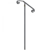 VEVOR Single Post Handrail Wrought Iron Post Mount Step Grab Supports in Ground Long Post Fits 1 or 2 Steps Grab Rail Single Post Railing (Gray)