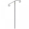VEVOR Single Post Handrail Wrought Iron Post Mount Step Grab Supports in Ground Long Post Fits 1 or 2 Steps Grab Rail Single Post Railing (Gray)