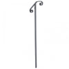 VEVOR Single Post Handrail Wrought Iron Post Mount Step Grab Supports in Ground Long Post Fits 1 or 2 Steps Grab Rail Single Post Railing (Gray)