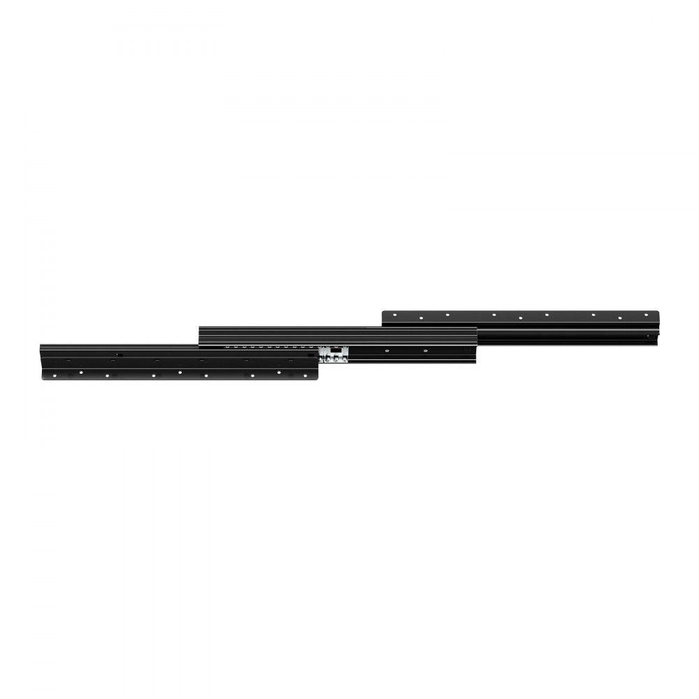VEVOR Undermount Drawer Slides, 16 inch, Full Extension Ball Bearing Under Stair Cabinet Rails, 260 LB Load Capacity Heavy Duty Bottom Stair Cabinet Glides Track Runners,for DIY Replacement, Black