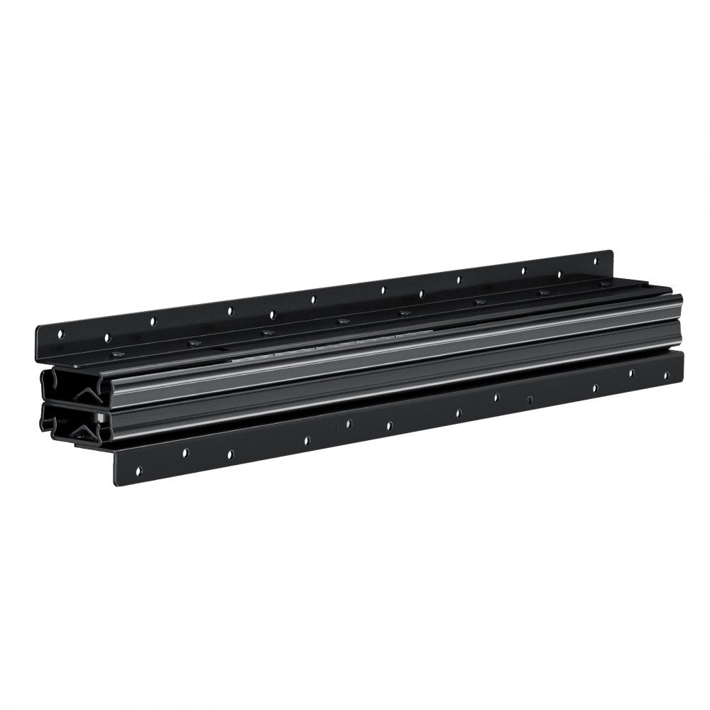 VEVOR Undermount Drawer Slides, 24 inch, Full Extension Ball Bearing Under Stair Cabinet Rails, 260 LB Load Capacity Heavy Duty Bottom Stair Cabinet Glides Track Runners,for DIY Replacement, Black
