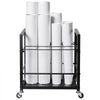 VEVOR Blueprint Storage Rack, 12 Slots Blueprint Holder with Wheels, Mobile Metal Blueprint Storage Cart for Map Poster Architectural Construction Plan, Roll File Organizer for Home, Office, School
