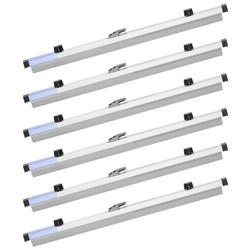 VEVOR Blueprint Clamps, 24 Inches, Blueprint Hanging Clips Binding Strips, Aluminum Construction, Document Storage, for Blue Print, Maps, Construction Paper Posters Plans Drawings Arts, Pack of 6