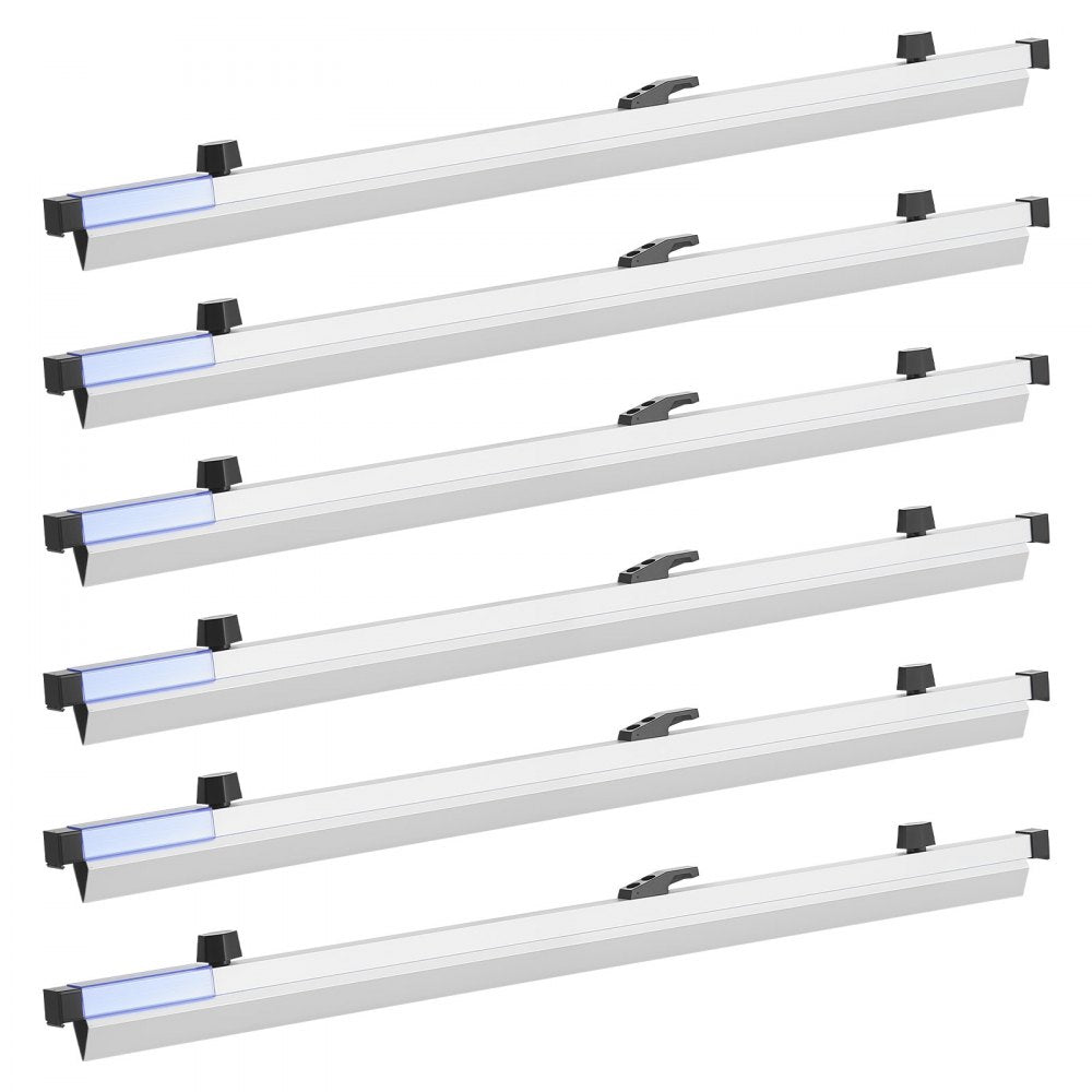 VEVOR Blueprint Clamps, 30 Inches, Blueprint Hanging Clips Binding Strips, Aluminum Construction, Large Document Storage, for Blue Print, Maps, Construction Paper Poster Plans Drawings Arts, Pack of 6