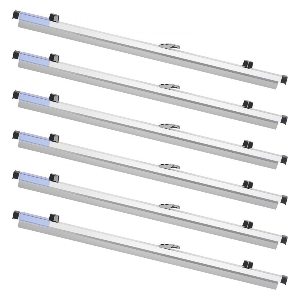 VEVOR Blueprint Clamps, 30 Inches, Blueprint Hanging Clips Binding Strips, Aluminum Construction, Large Document Storage, for Blue Print, Maps, Construction Paper Poster Plans Drawings Arts, Pack of 6