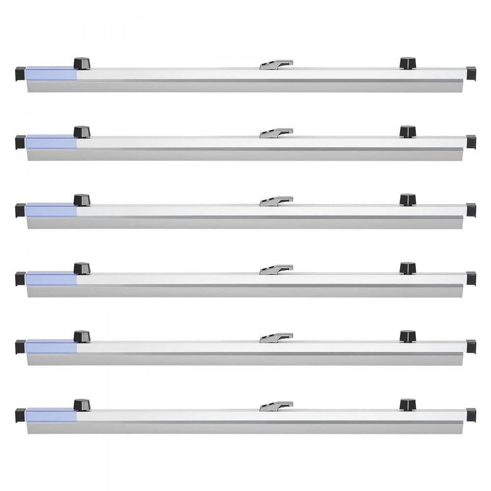 VEVOR Blueprint Clamps, 30 Inches, Blueprint Hanging Clips Binding Strips, Aluminum Construction, Large Document Storage, for Blue Print, Maps, Construction Paper Poster Plans Drawings Arts, Pack of 6