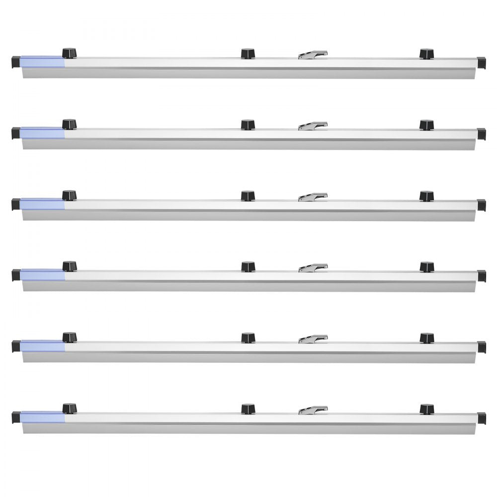 VEVOR Blueprint Clamps, 36 Inches, Blueprint Hanging Clips Binding Strips, Aluminum Construction, Large Document Storage, for Blue Print, Maps, Construction Paper Poster Plans Drawings Arts, Pack of 6