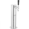 VEVOR Single Faucet Draft Beer Tower Dispenser, Stainless Steel Keg Beer Tower, Kegerator Tower Kit with Pre-Assembled Tubing and Self-Closing Faucet Shank for Party, Bar, Pub, Restaurant