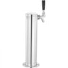 VEVOR Single Faucet Draft Beer Tower Dispenser, Stainless Steel Keg Beer Tower, Kegerator Tower Kit with Pre-Assembled Tubing and Self-Closing Faucet Shank for Party, Bar, Pub, Restaurant