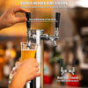 VEVOR Dual Taps Draft Beer Tower Dispenser, Stainless Steel Keg Beer Tower, Kegerator Tower Kit with Pre-Assembled Tubing and Self-Closing Faucet Shanks for Party, Bar, Pub, Restaurant