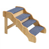VEVOR Wood Pet Stairs, 4-Step Dog Stairs for High Beds, Sofa & Cars, 150lbs Load Capacity, Non-Slip Surface, Stable Cat & Dog Step Ladder for Small Medium Large Older Pet Puppy Essentials