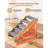 VEVOR Wood Pet Stairs, 5-Step Dog Stairs for High Beds, Sofa & Cars, 150lbs Load Capacity, Non-Slip Surface, Stable Cat & Dog Step Ladder for Small Medium Large Older Pet Puppy Essentials