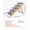 VEVOR Wood Pet Stairs, 5-Step Dog Stairs for Beds, Sofa & Cars, 150lbs Load Capacity, Floded Flat Design, Stable & Sturdy Cat & Dog Step Ladder for Small Medium Large Older Pet Puppy Essentials