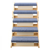 VEVOR Wood Pet Stairs, 5-Step Dog Stairs for Beds, Sofa & Cars, 150lbs Load Capacity, Floded Flat Design, Stable & Sturdy Cat & Dog Step Ladder for Small Medium Large Older Pet Puppy Essentials