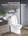 VEVOR one-piece elongated toilet - angled view