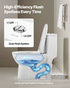 VEVOR one-piece elongated toilet - detail view