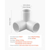 VEVOR 3-Way PVC Fittings, 1-inch PVC Pipe Joints Elbow Connector, 10-Pack Furniture Grade PVC Tee Fittings for DIY Storage Rack, Animal Cage, Pool or Garden Support Frame, Impact & Weather-Resistant