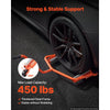 VEVOR Tire Wheel Dolly, 450LBS Heavy Duty Steel Truck Car Tire Dolly, Fits 35–47 in Tires, 360° Rotating Rollers, Extended Labor-Saving Handle, Smooth-Rolling Tire Lifter for Workshops & Home Garages