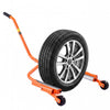 VEVOR Tire Wheel Dolly, 450LBS Heavy Duty Steel Truck Car Tire Dolly, Fits 35–47 in Tires, 360° Rotating Rollers, Extended Labor-Saving Handle, Smooth-Rolling Tire Lifter for Workshops & Home Garages