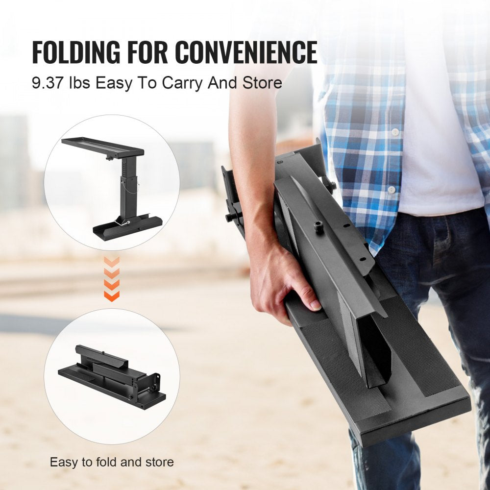 VEVOR Ladder Levler, 23.4 L x 11.4-18 in H Support Surface, Steel Ladder Leveling Tool, Folding Pitch Hopper, Stair Ladder Stabilizer Easy to Use,Extension Ladder Accessories for Uneven Ground