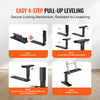 VEVOR Ladder Levler, 29.8 L x 11.4-18 in H Support Surface, Steel Ladder Leveling Tool, Folding Pitch Hopper, Stair Ladder Stabilizer Easy to Use,Extension Ladder Accessories for Uneven Ground