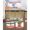 VEVOR Gazebo Netting Replacement, Fit Most 10 x 10 x 7 FT Gazebo Curtain, Outdoor Garden Net, 4-Panel Sidewall Mesh Net, Patio Midge Netting with Double Zipper, Canopy Screen (Netting Only)
