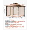 VEVOR Gazebo Netting Replacement, Fit Most 10 x 10 x 7 FT Gazebo Curtain, Outdoor Garden Net, 4-Panel Sidewall Mesh Net, Patio Midge Netting with Double Zipper, Canopy Screen (Netting Only)