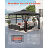 VEVOR Gazebo Netting Replacement, Fit Most 10 x 13 x 6.8 FT Gazebo Curtain, Outdoor Garden Net, 4-Panel Sidewall Mesh Net, Patio Midge Netting with Double Zipper, Canopy Screen (Netting Only)
