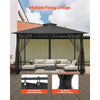 VEVOR Gazebo Netting Replacement, Fit Most 10 x 13 x 6.8 FT Gazebo Curtain, Outdoor Garden Net, 4-Panel Sidewall Mesh Net, Patio Midge Netting with Double Zipper, Canopy Screen (Netting Only)