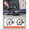 VEVOR Bike Trainer, 26-29 Inch & 700C Wheels, Foldable Fluid Bicycle Stationary Trainer Stand for Indoor Exercise Riding with Quick Release Skewer & Front Wheel Riser Block, Fits Road Bikes, Black