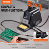 VEVOR Soldering Iron Station, 80W Digital Display Soldering Station Kit with 2 Helping Hands, 5 Soldering Tips, 30g Solder Wire, Solder Sucker, Tweezer, Auto Standby & Sleep Mode, °C/°F Conversion