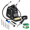 VEVOR Soldering Iron Station, 80W Digital Display Soldering Station Kit with 2 Helping Hands, 5 Soldering Tips, 30g Solder Wire, Solder Sucker, Tweezer, Auto Standby & Sleep Mode, °C/°F Conversion