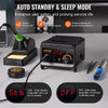 VEVOR Soldering Iron Station, 75W Digital Display Soldering Station Kit, 122°F- 932°F Temp Control & Built-in Transformer, Auto Standby & Sleep Mode, with 5 Soldering Tips, 10g Solder Wire, Tweezers