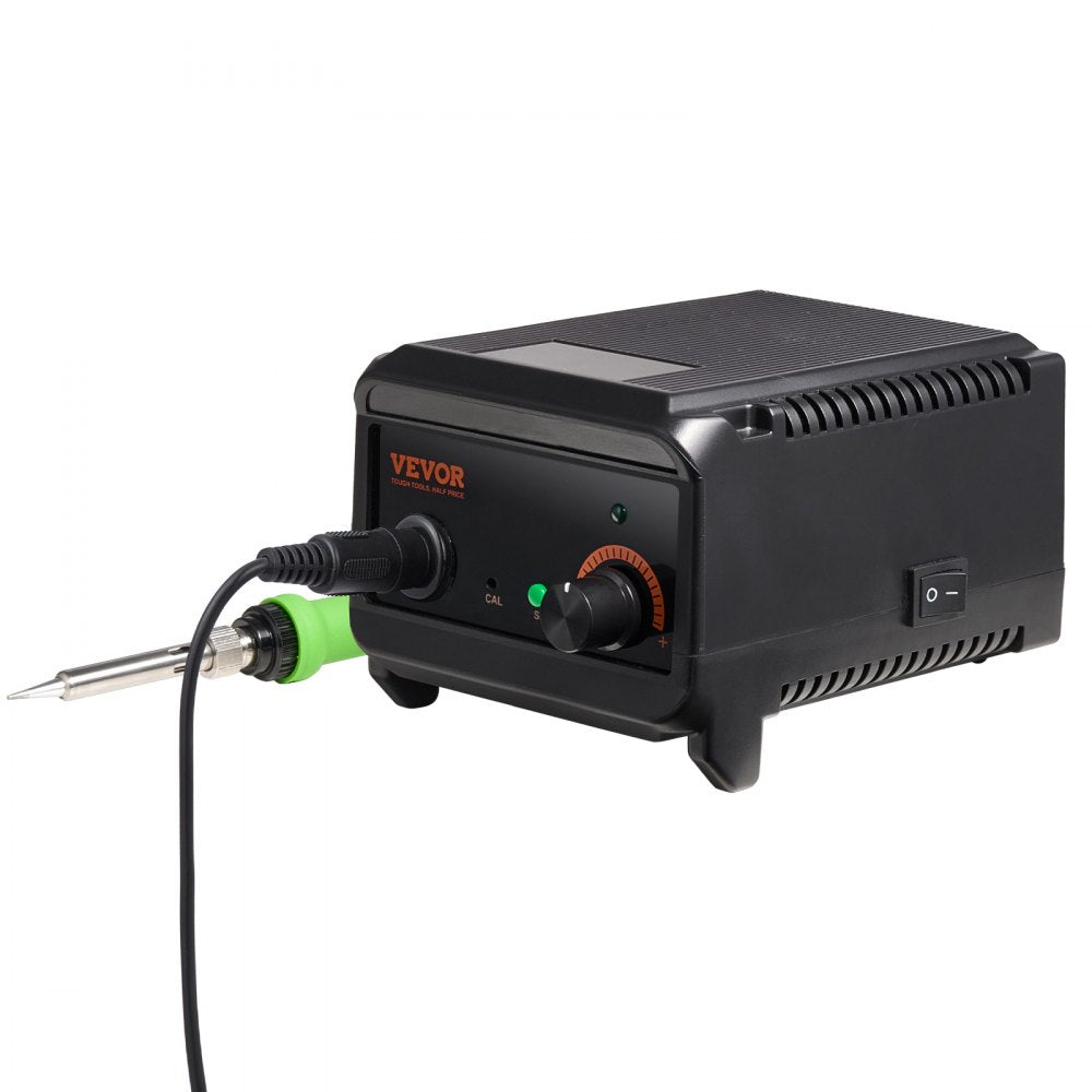 VEVOR Soldering Iron Station, 75W Digital Display Soldering Station Kit, 122°F- 932°F Temp Control & Built-in Transformer, Auto Standby & Sleep Mode, with 5 Soldering Tips, 10g Solder Wire, Tweezers