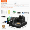 VEVOR Soldering Iron Station, 80W Digital Display Soldering Station Kit with 5 Soldering Tips, 30g Solder Wire, Solder Sucker, Tweezer, Tip Cleaner, Auto Standby & Sleep Mode, °C/°F Conversion
