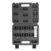 VEVOR 10-Piece Axle Spindle Thread Chaser Set, Metric M20 M22 M24 and UNF 13/16" 3/4" Thread Restorer Tool, Rethreading Tool Kit with Extension Bar, Hex Wrench, Storage Case, for Damaged Axle Spindles