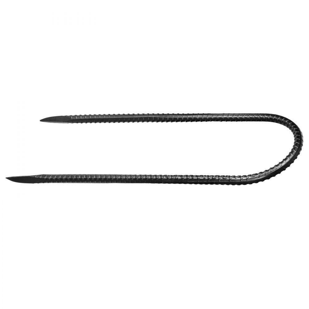 VEVOR Rebar Stakes, 12-Inch, Heavy-Duty 0.32 in Diameter U Shape, Galvanized Steel Ground Anchors with Chisel Point End & Rust-Resistant Coating, for Gardening Support, Fence, Camping Tents (8-Pack)
