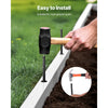 VEVOR Rebar Stakes, 16-Inch, Heavy-Duty 0.45 in Diameter, Straight Galvanized Steel Ground Anchors with Chisel Point End & Rust-Resistant Coating, for Gardening Support, Fence, Camping Tents (16-Pack)