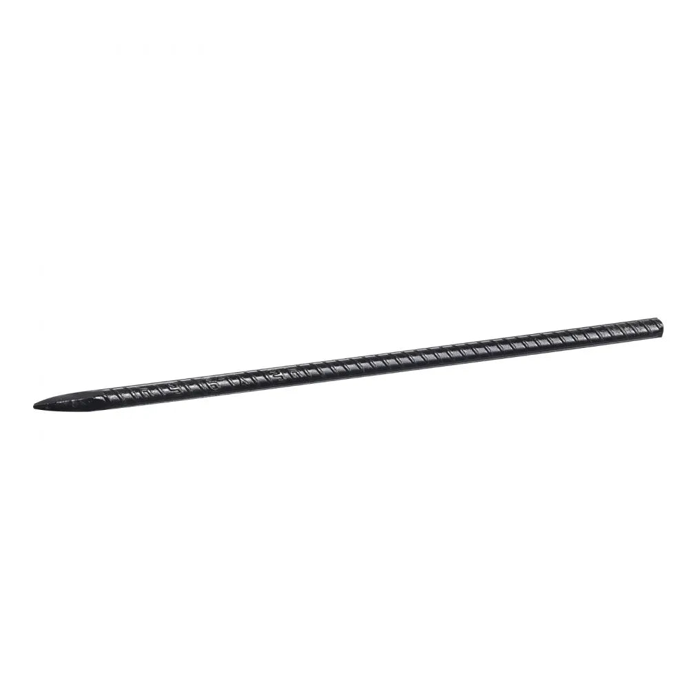 VEVOR Rebar Stakes, 16-Inch, Heavy-Duty 0.45 in Diameter, Straight Galvanized Steel Ground Anchors with Chisel Point End & Rust-Resistant Coating, for Gardening Support, Fence, Camping Tents (16-Pack)