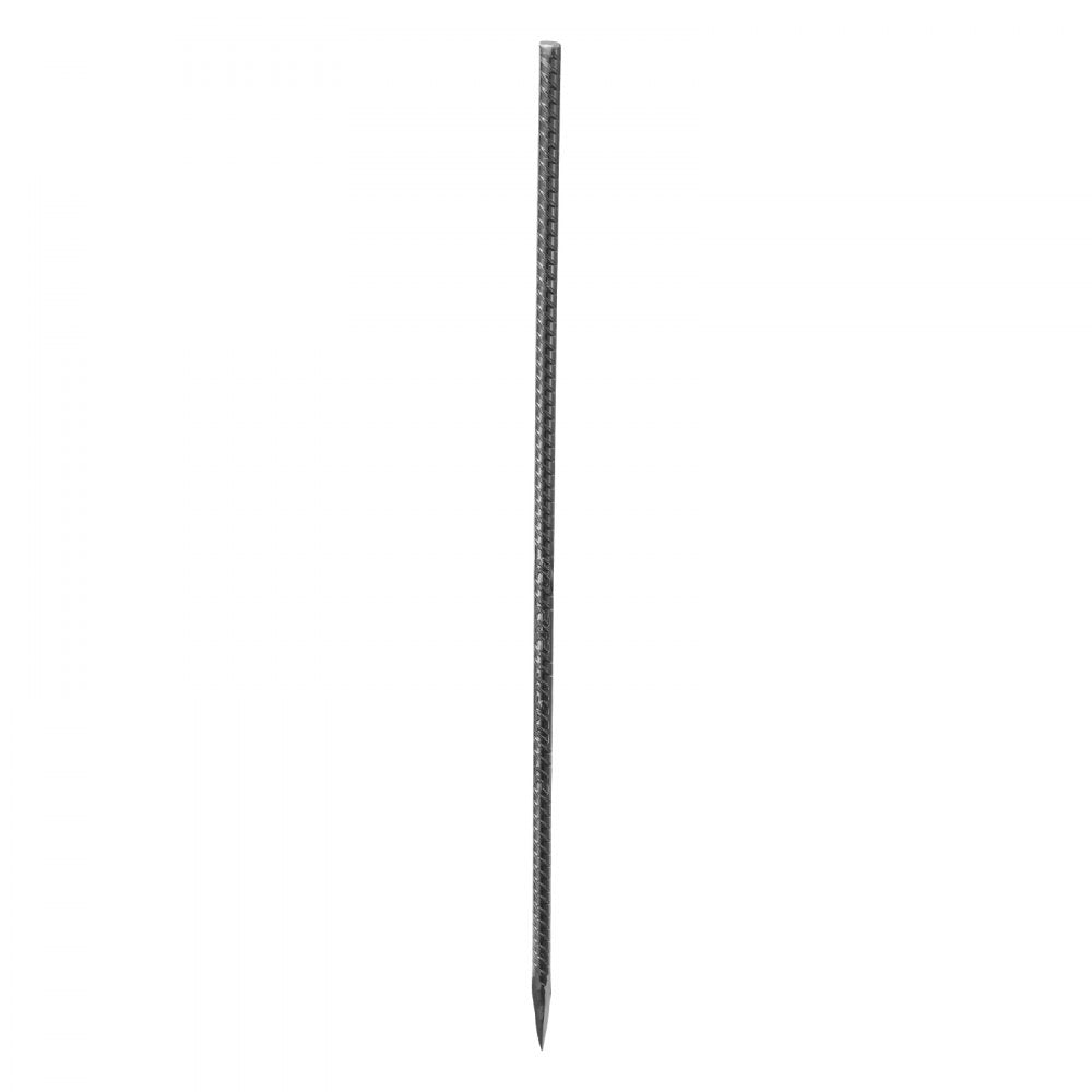 VEVOR Rebar Stakes, 24-Inch, Heavy-Duty 0.47 in Diameter, Straight Galvanized Steel Ground Anchors with Chisel Point End & Rust-Resistant Coating, for Gardening Support, Fence, Camping Tents (20-Pack)