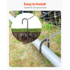 VEVOR Rebar Stakes, 16-Inch, Heavy-Duty 0.4 in Diameter J Hook, Galvanized Steel Ground Anchors with Chisel Point End & Rust-Resistant Coating, for Gardening Support, Fence, Camping Tents (16-Pack)