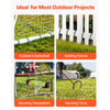 VEVOR Rebar Stakes, 16-Inch, Heavy-Duty 0.4 in Diameter J Hook, Galvanized Steel Ground Anchors with Chisel Point End & Rust-Resistant Coating, for Gardening Support, Fence, Camping Tents (24-Pack)