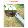 VEVOR Rebar Stakes, 10-Inch, Heavy-Duty 0.32 in Diameter U Shape, Galvanized Steel Ground Anchors with Chisel Point End & Rust-Resistant Coating, for Gardening Support, Fence, Camping Tents (12-Pack)