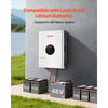 VEVOR 6400W 48V Hybrid Solar Inverter, 120V/240V Split Phase, Built-in 120A MPPT Solar Controller, Low Frequency Pure Sine Wave Power Inverter, for Lead Acid Lithium Battery Off-Grid Systems