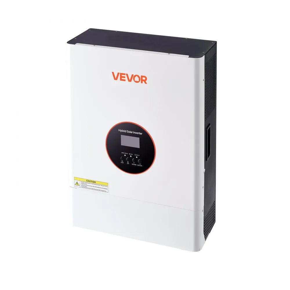 VEVOR 6400W 48V Hybrid Solar Inverter, 120V/240V Split Phase, Built-in 120A MPPT Solar Controller, Low Frequency Pure Sine Wave Power Inverter, for Lead Acid Lithium Battery Off-Grid Systems