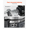 VEVOR Horizontal Vertical Rotary Table 8 in Precision Milling Rotary Table, with T-Slot & Graduated Scale, Worm Gear Adjustment, Cast Iron, Precision Indexing, for Milling Machines & Drill Presses