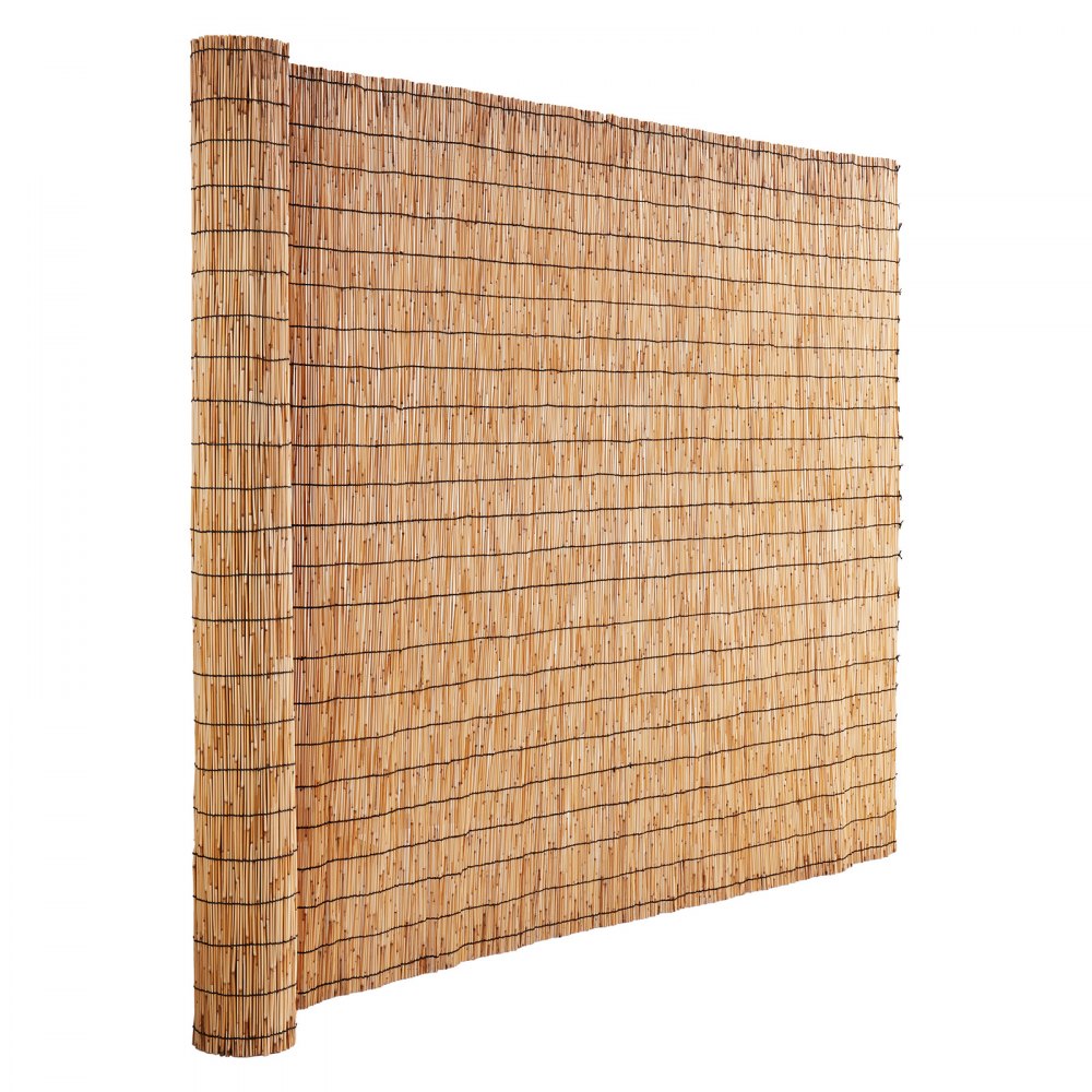 VEVOR Natural Reed Fencing, 4 ft x 16.4 ft, Reed Screen Curtain Balcony Reed Fence Roll for Outdoor Backyard Patio, Decorative Fence for Backyard Garden Fencing Divider, Privacy Screen Panel Curtain